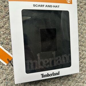 Timberland Logo Jacquard Scarf in Black